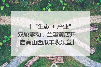 “生态 + 产业”双轮驱动，兰溪黄店开启高山西瓜丰收乐章